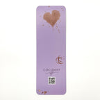 Bookmark with a coffee heart watercolor design on a purple background