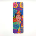 Bookmark with colorful florals and Frida Kahlo portrait