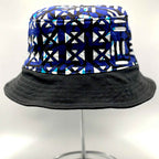 Blue And Black Bucket Hat