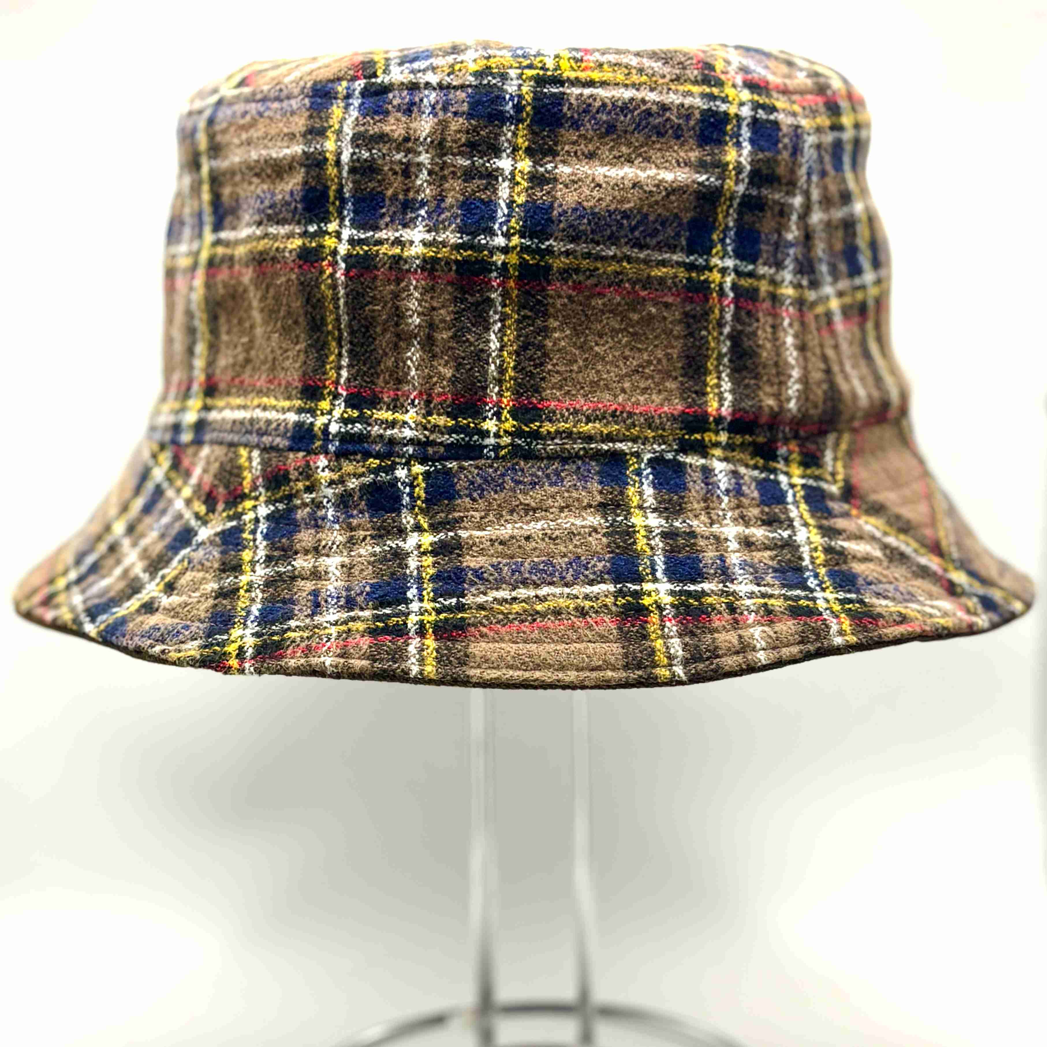 Brown Plaid Bucket Hat
