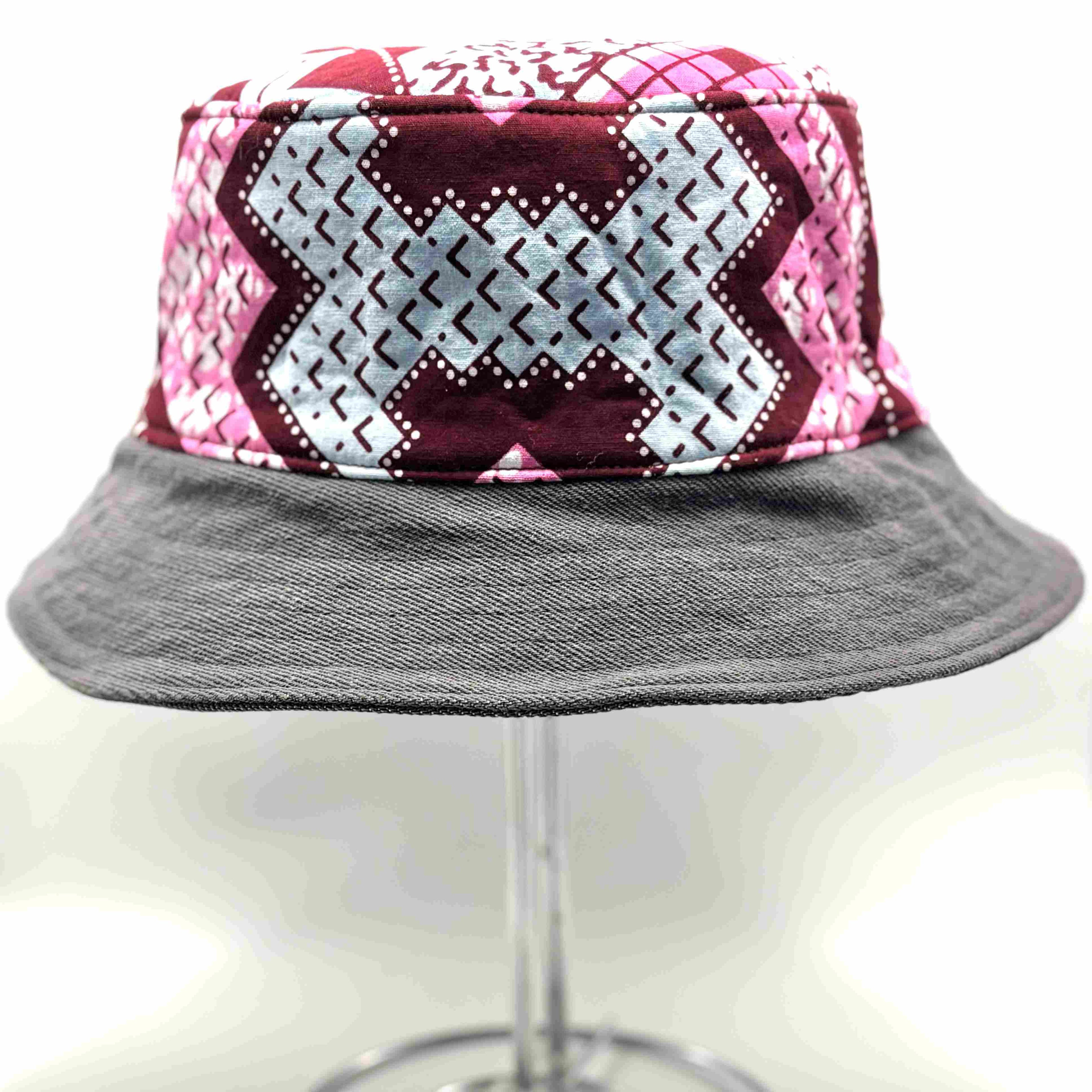 Burgundy Blue Bucket Hat