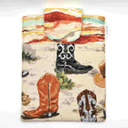 E-Reader sleeve with cowboy boot and hat design
