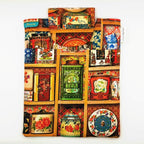 E-Reader sleeve with colorful tea tins displayed on a shelf pattern
