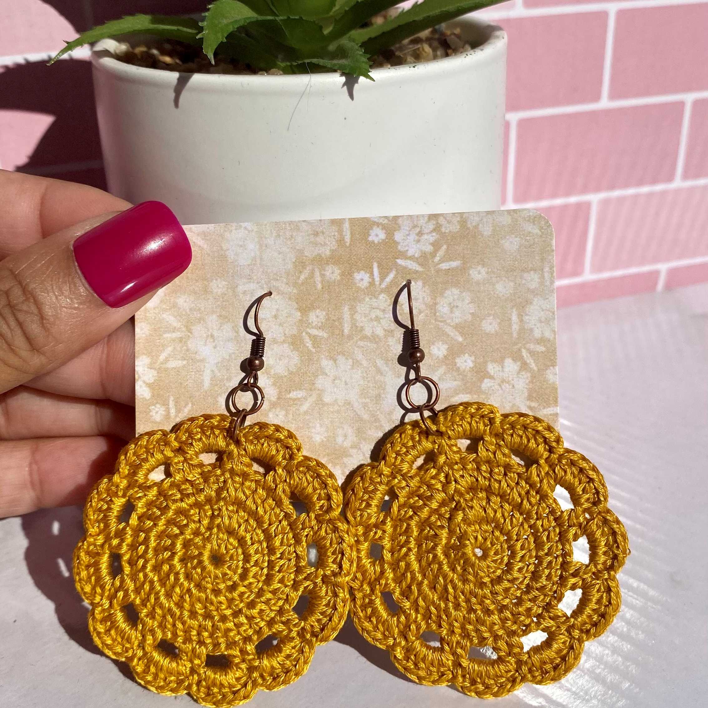 Hello Doily Earrings