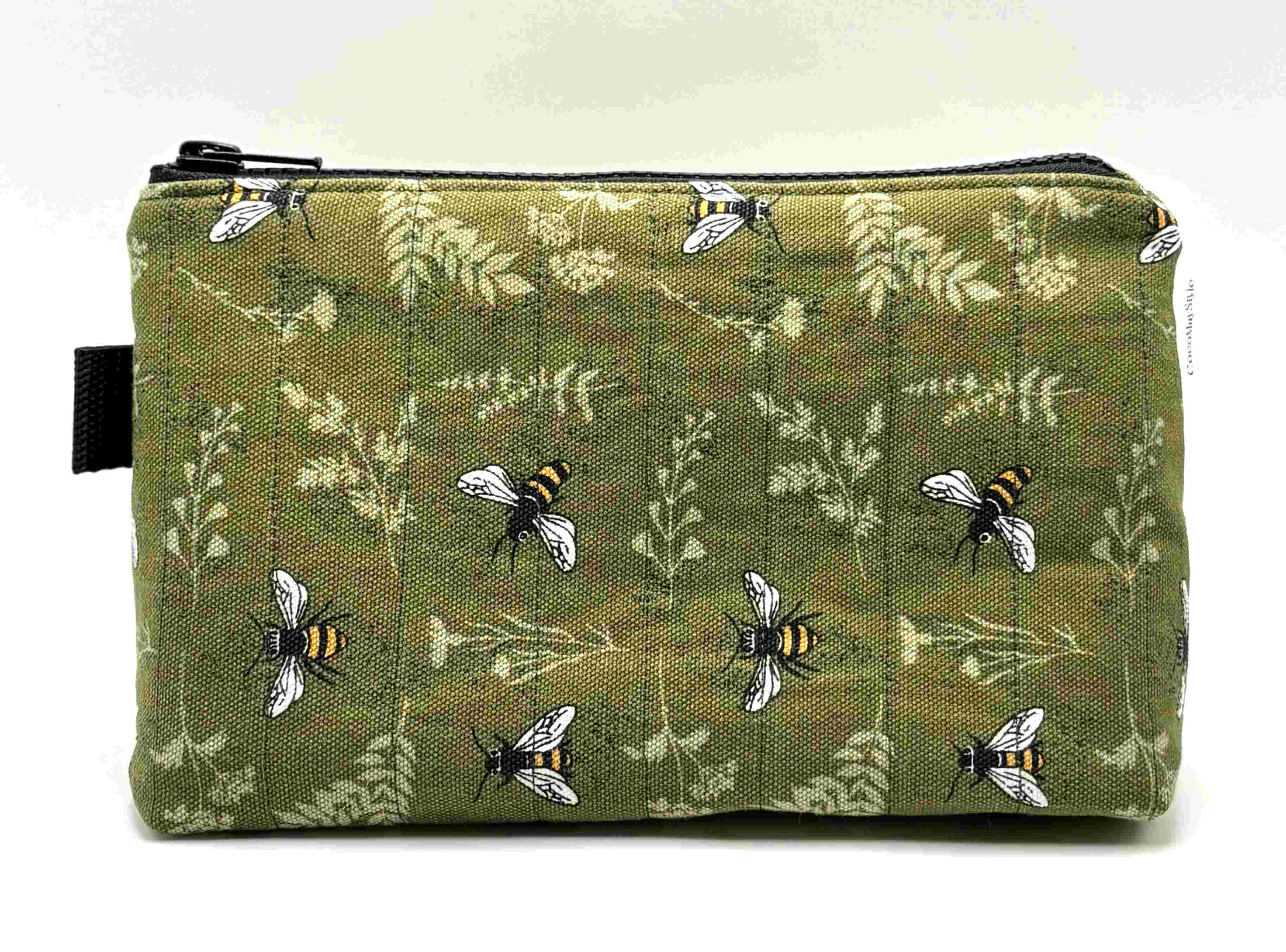 Bee Green Triangle Pouch