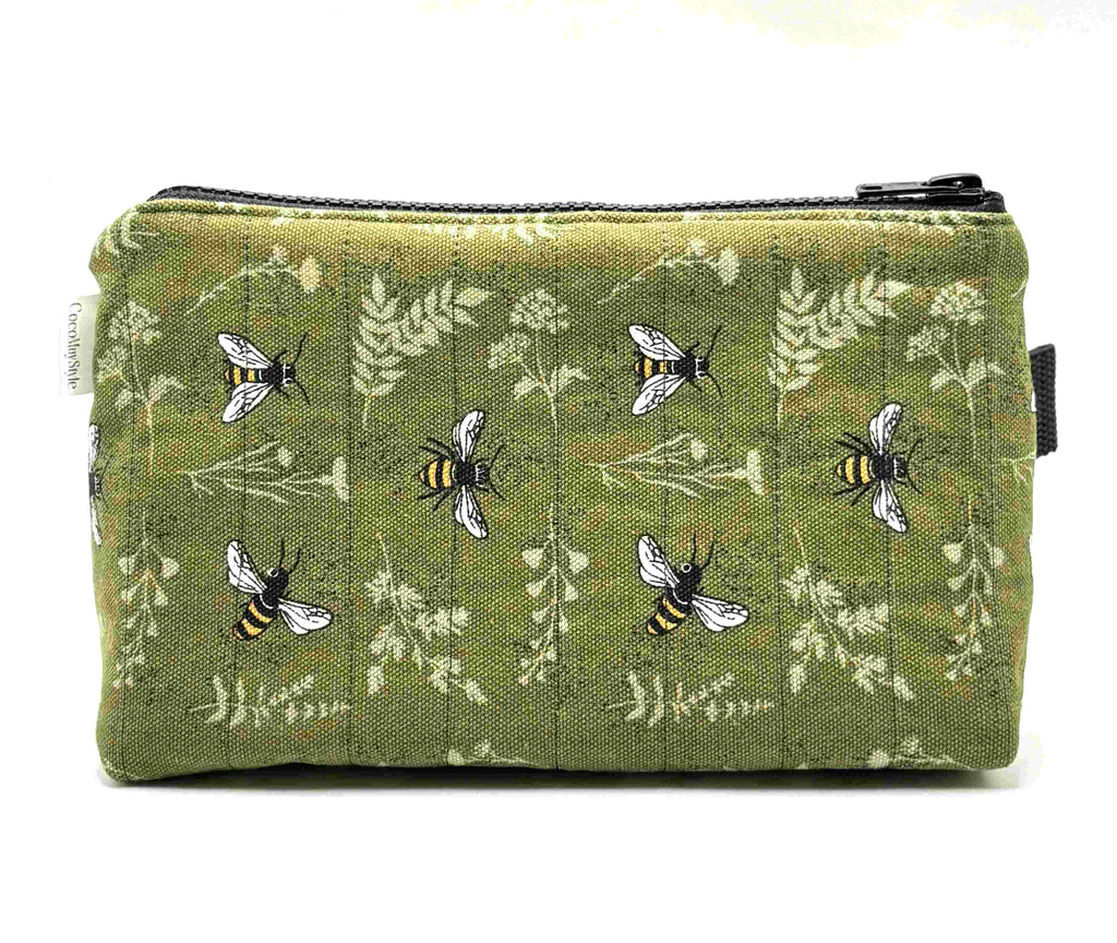 Bee Green Triangle Pouch