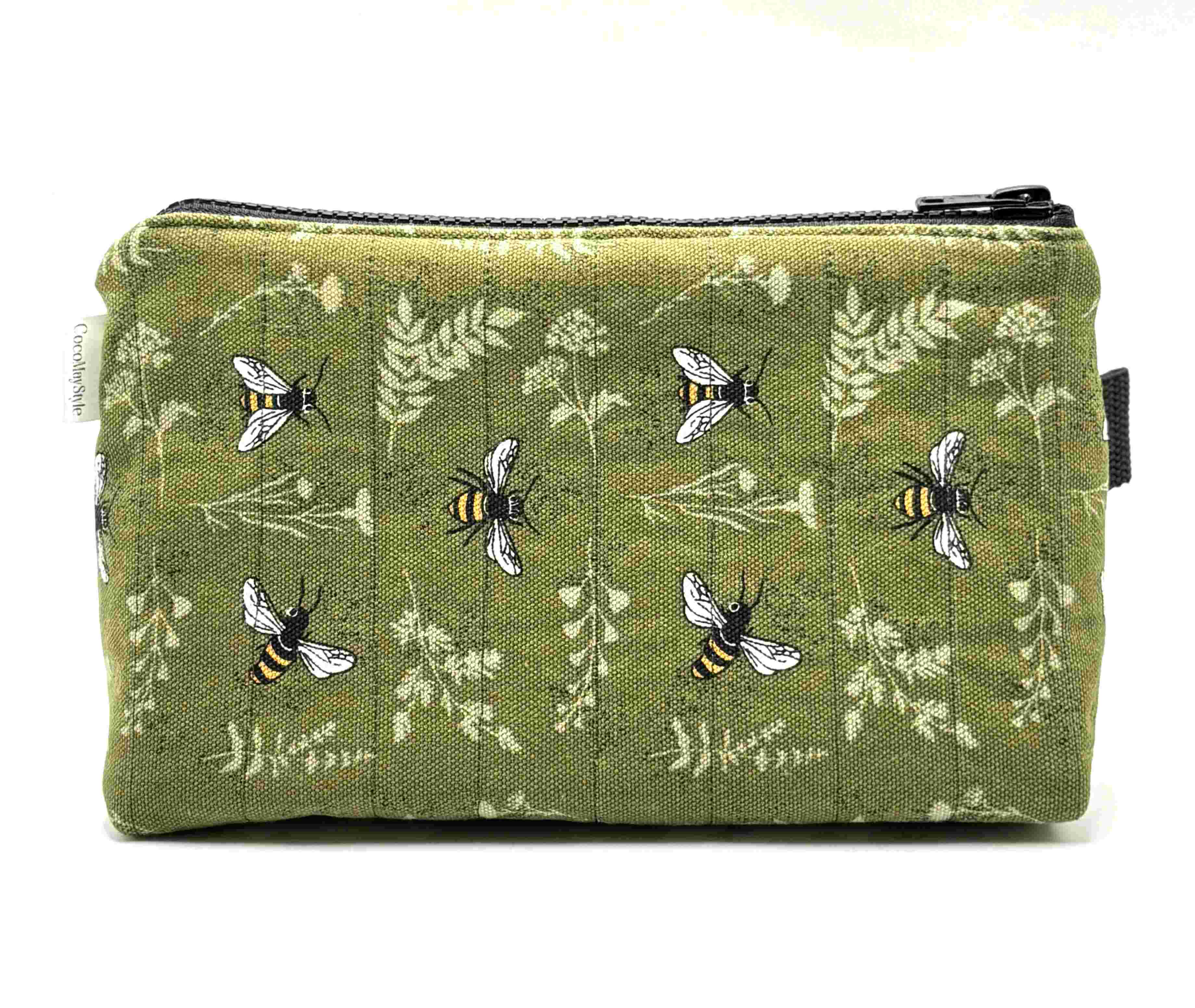 Bee Green Triangle Pouch