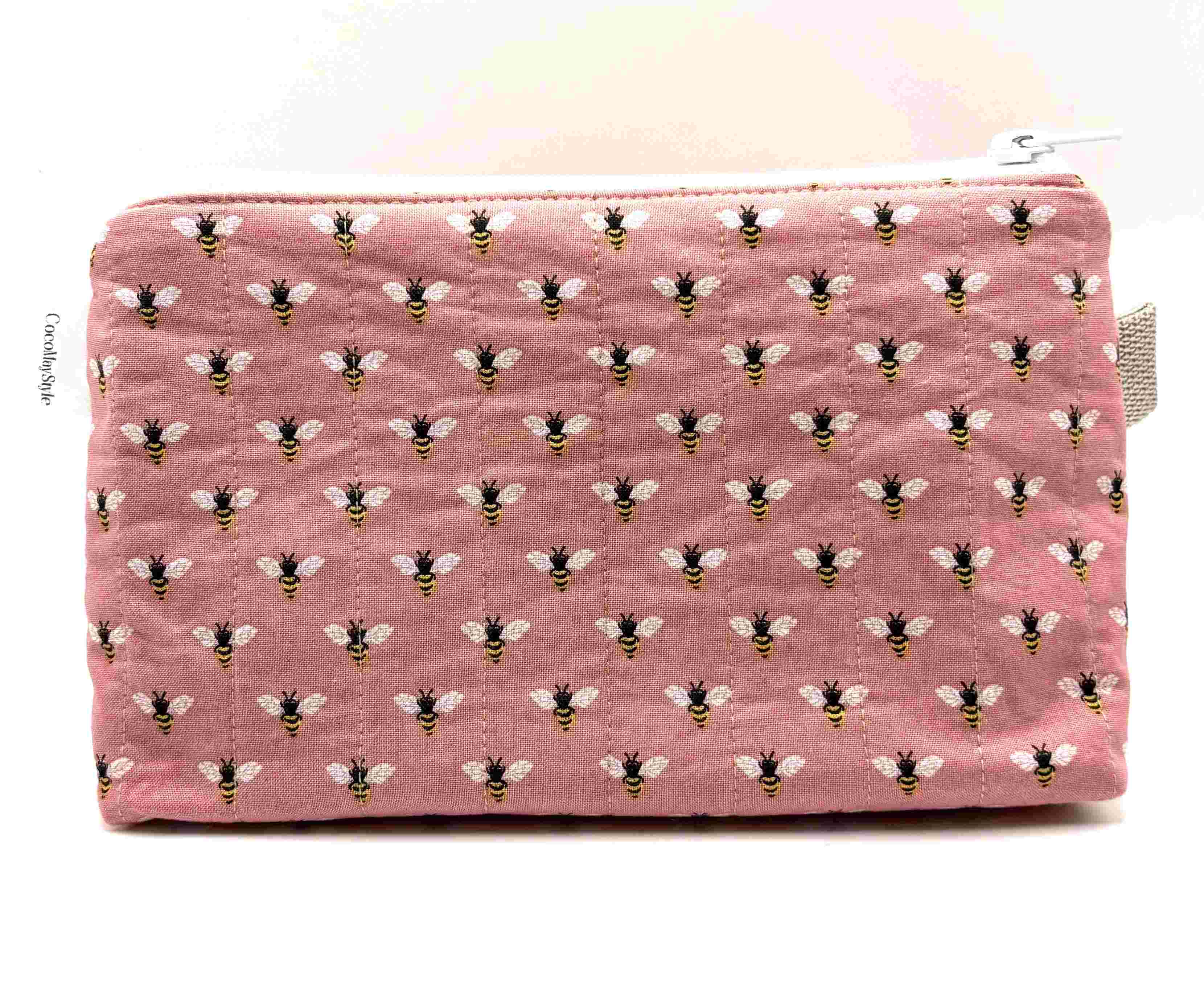 Blush And Bees Triangle Pouch